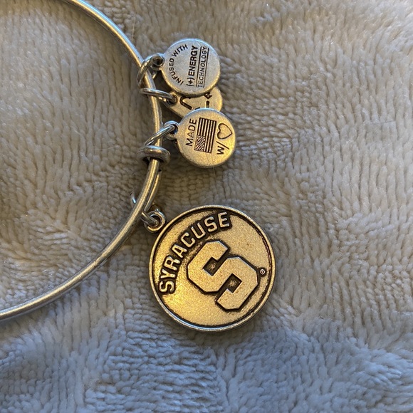 Silver Alex and Ani Bracelet with Syracuse Logo - Picture 2 of 3
